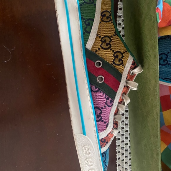 Gucci LIMITED EDITION GUCCI Tennis 1977 Multicolored canvas sneakers - Picture 7 of 12